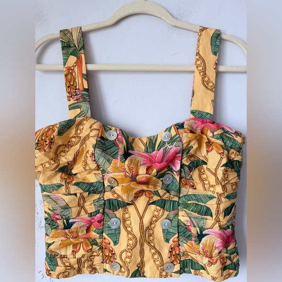 FARM RIO FLORAL TOP - Picture 2 of 12